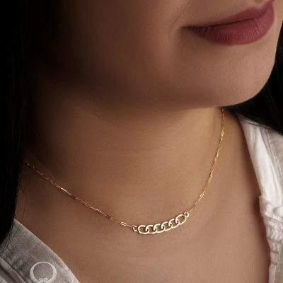 گردنبند طلا ۱۸ عیار طرح کارتیر لوکس