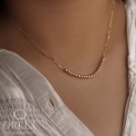 گردنبند طلا ۱۸ عیار گوی و هرمس لوکس