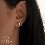 گوشواره طلا ۱۸ عیار طرح گوی