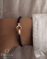 دستبند بند چرم طرح امگا